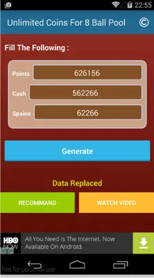 Unlimited Coins For 8 Ball Pool android App screenshot 0